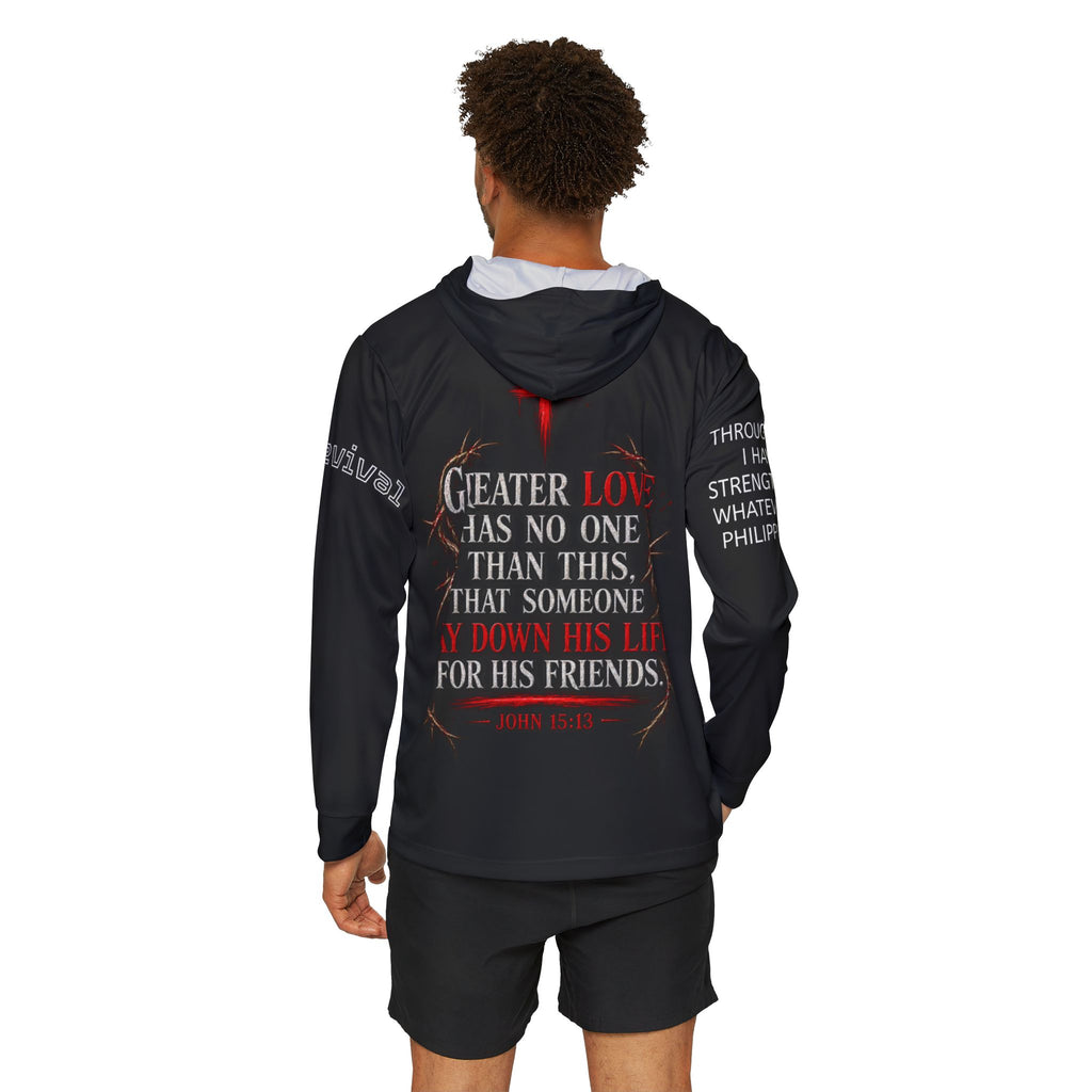 Men's Christian Hoodie — "He Chose The Cross" Faith Warmup Pullover
