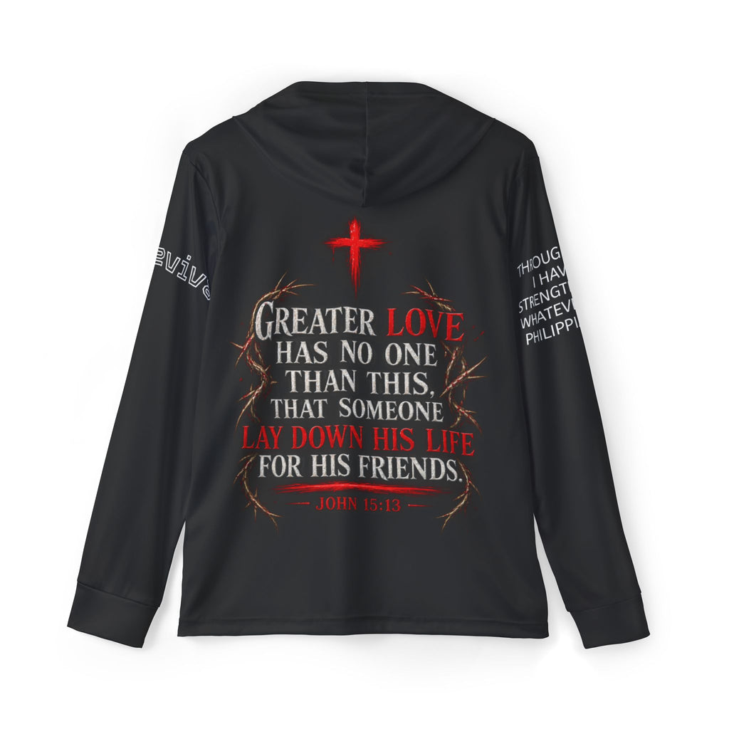 Men's Christian Hoodie — "He Chose The Cross" Faith Warmup Pullover